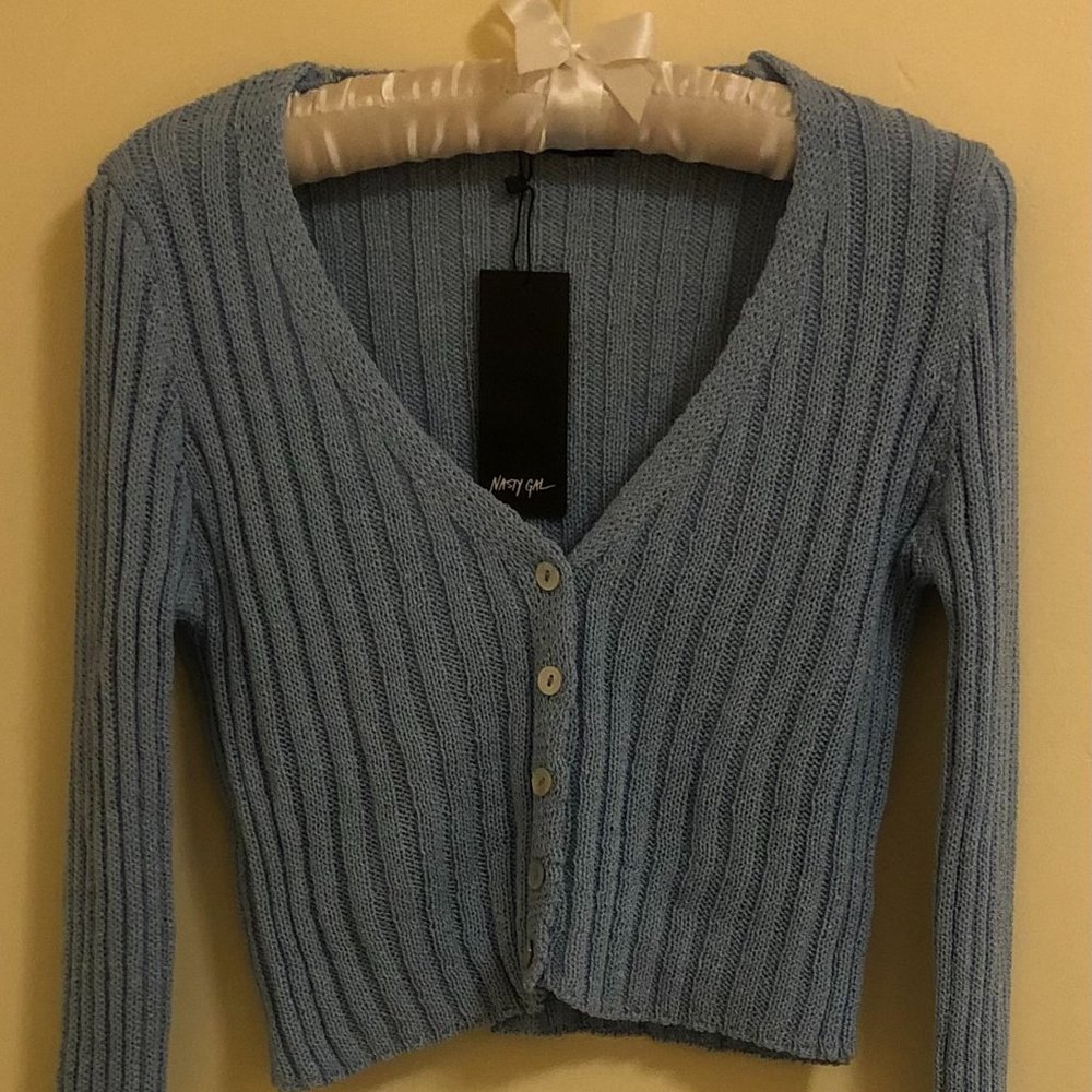 Nasty Gal No Chills Cropped Dutton Down Cardigan